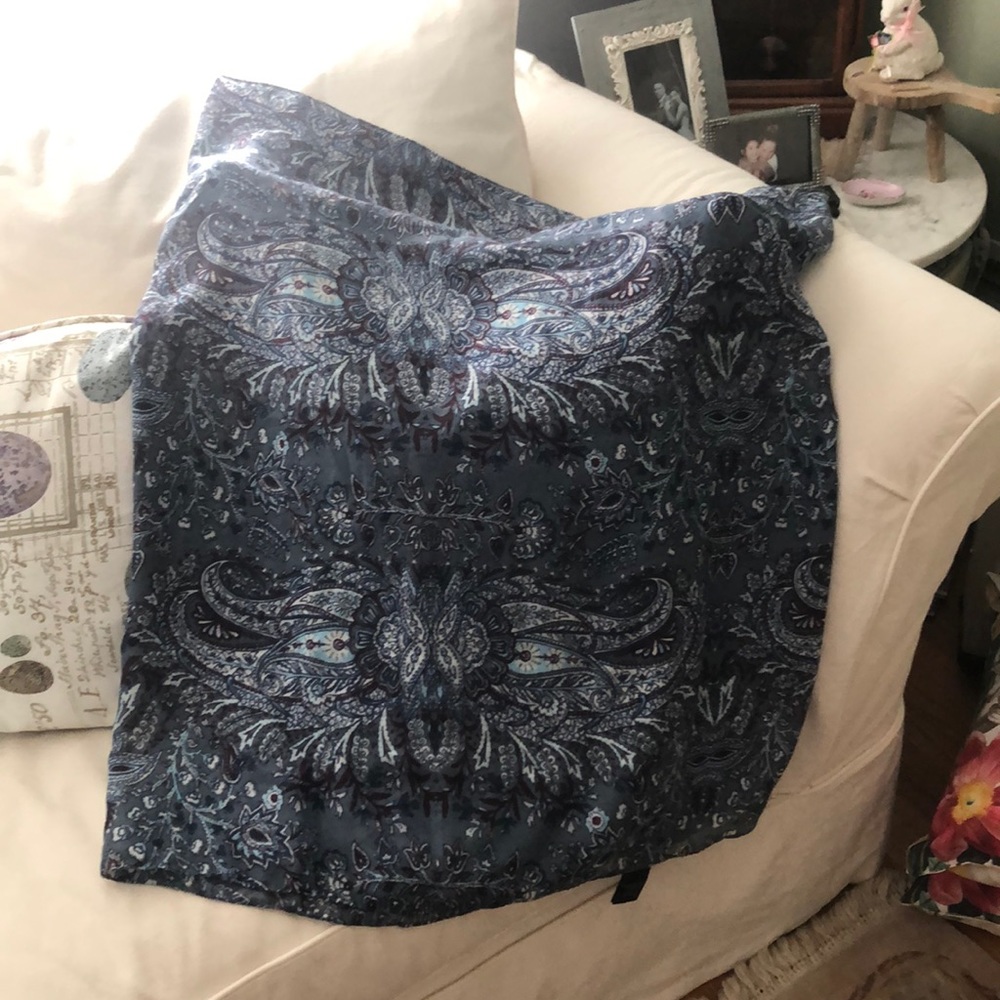 Blue infinity scarf